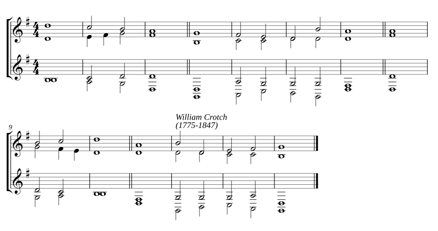 Double chant in G major