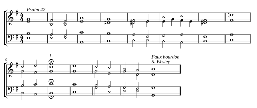 Double chant in G major (faux bourdon)