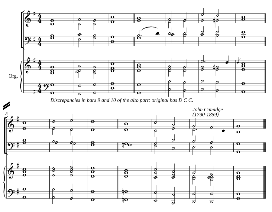 Double chant in G major II