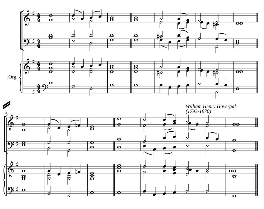 Double chant in G major I