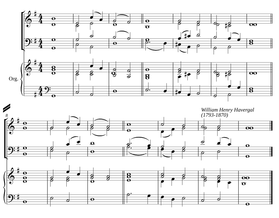 Double chant in G major VIII