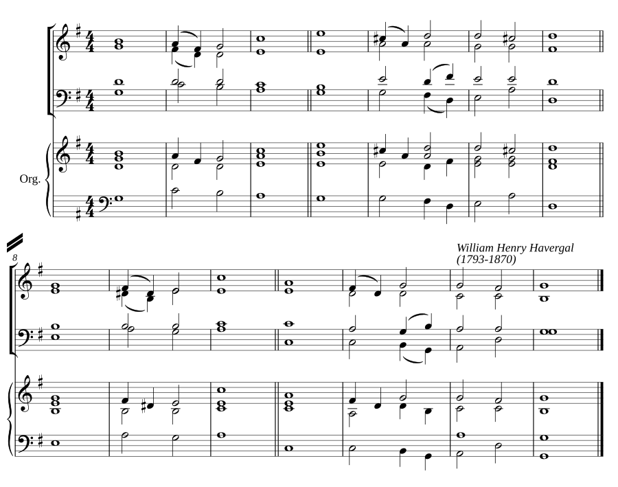Double chant in G major VII