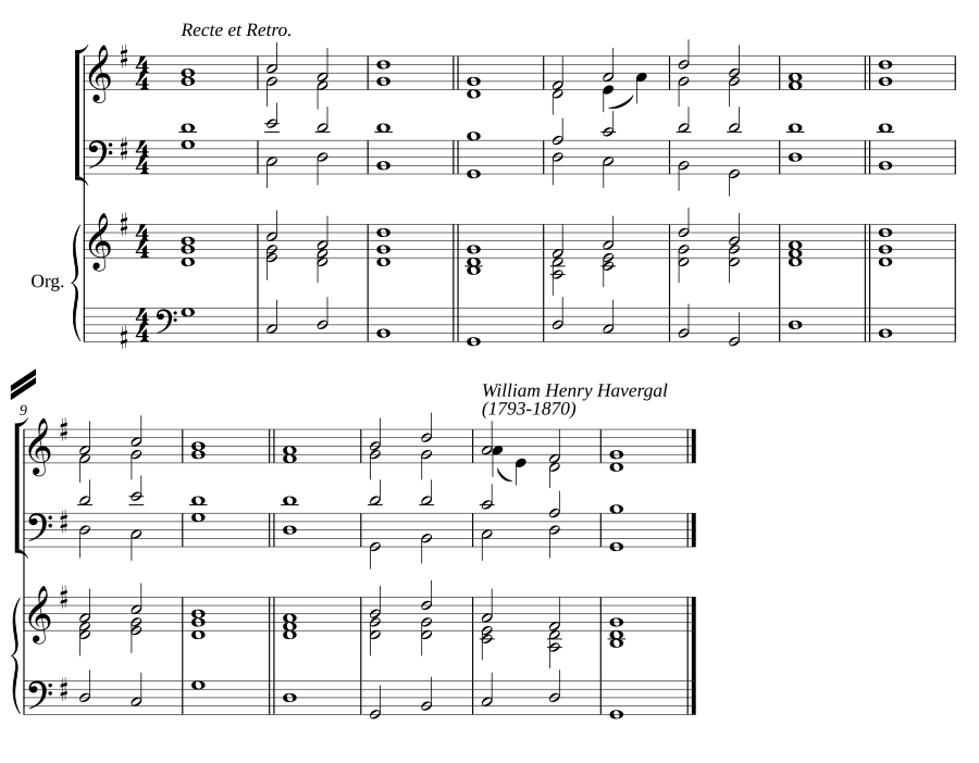 Double chant in G major XIII