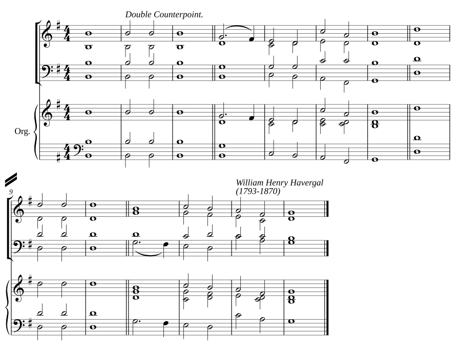 Double chant in G major XII
