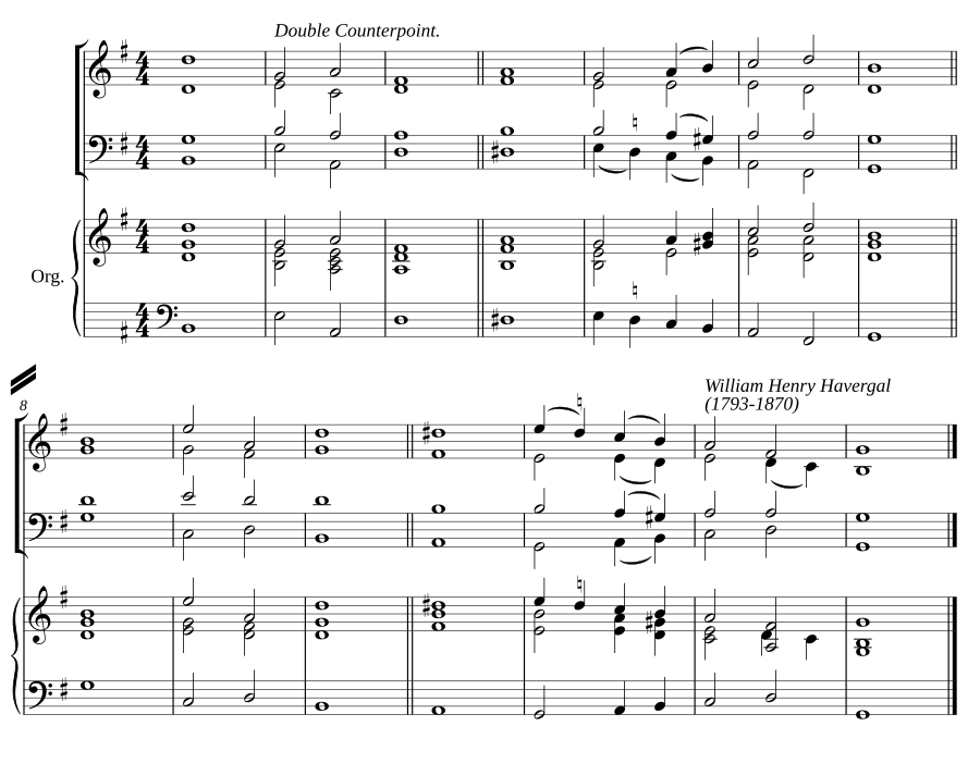 Double chant in G major XIV