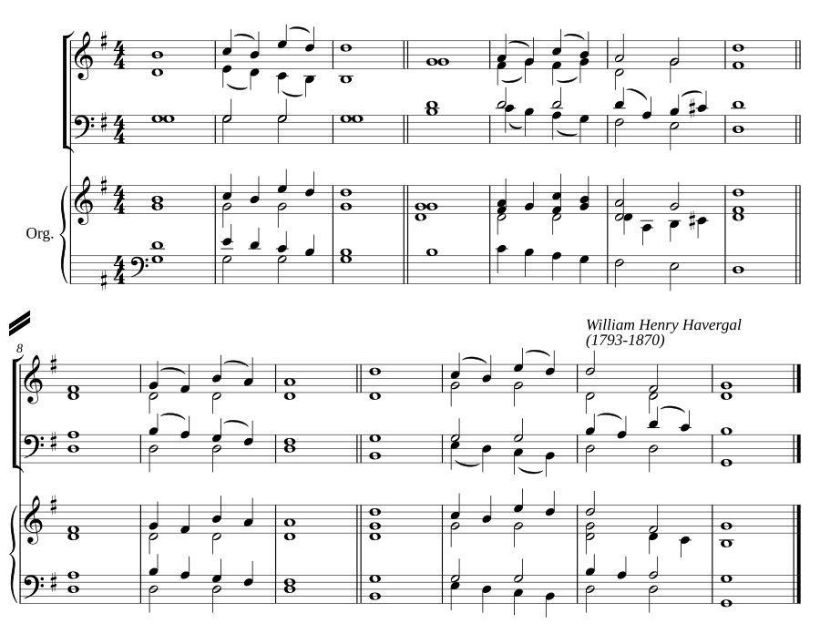 Double chant in G major XI