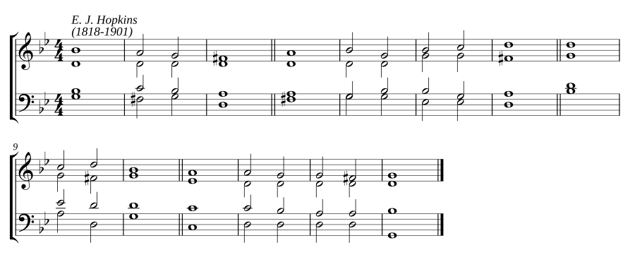 Double chant in G minor