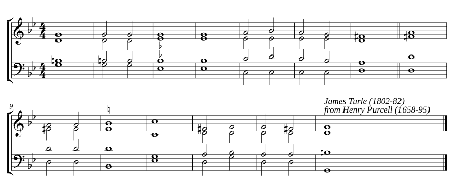 Double chant in G minor