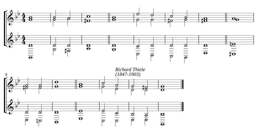 Double chant in G minor