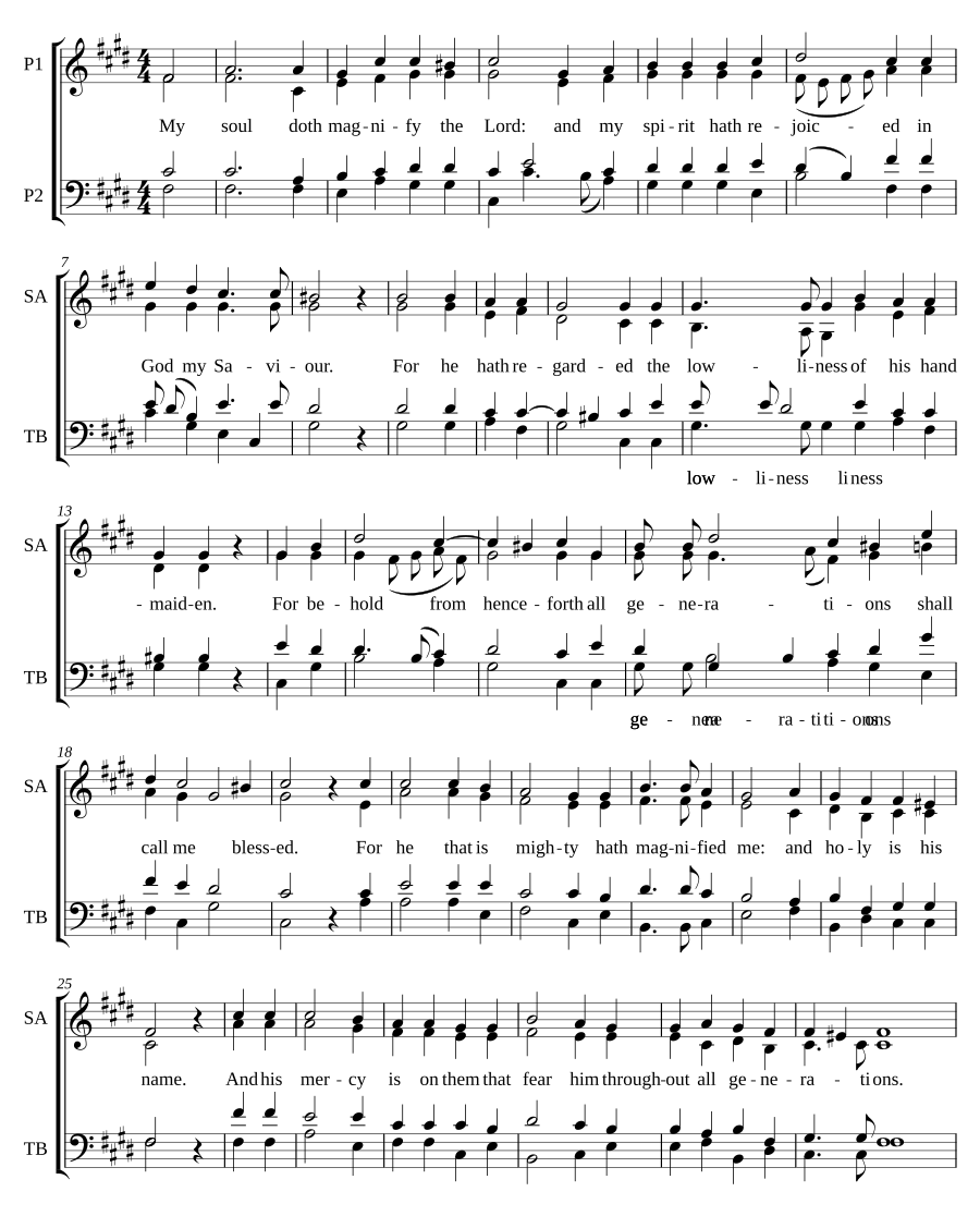Magnificat and Nunc dimittis (Dorian)