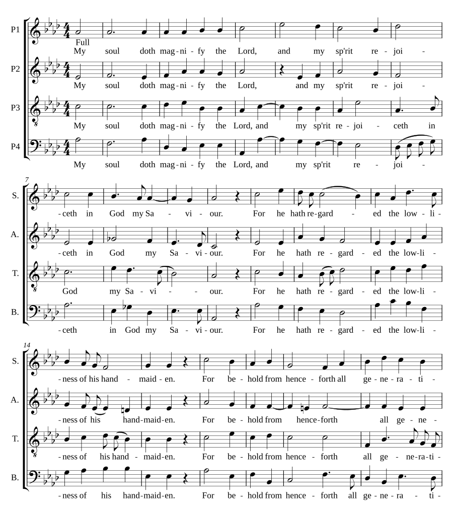 Magnificat and Nunc dimittis (Short Service)