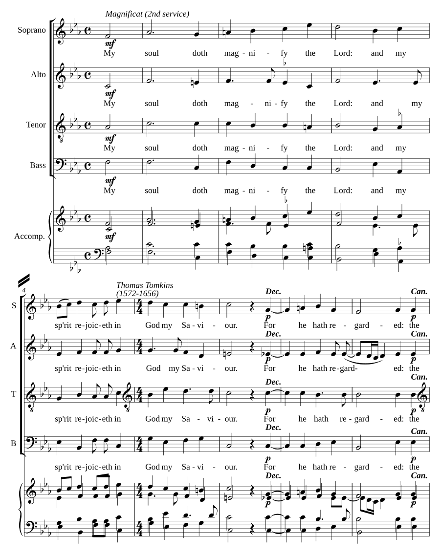 Magnificat and Nunc dimittis from The Second Service