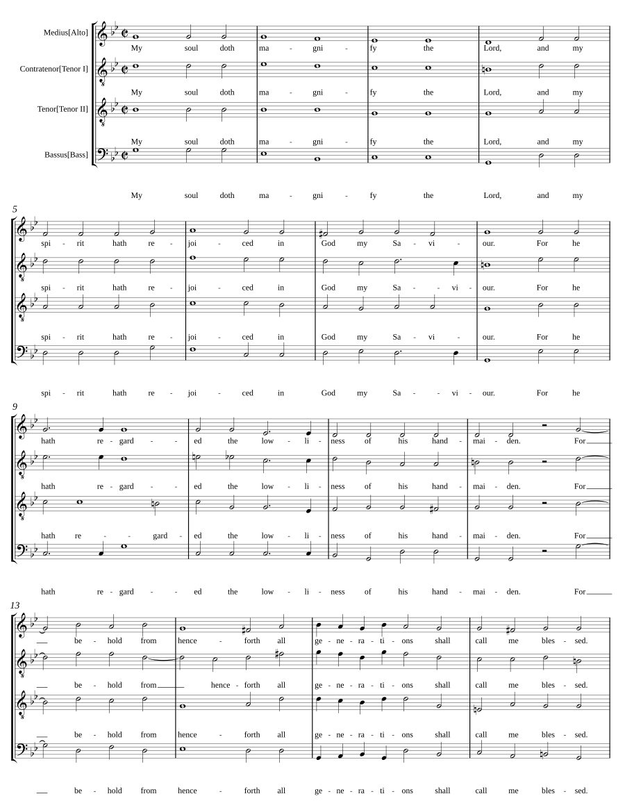 Magnificat and Nunc dimittis from the Short Service