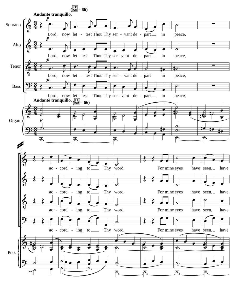Magnificat and Nunc dimittis in C, Op. 115