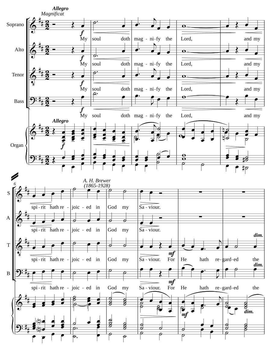 Magnificat and Nunc dimittis in D