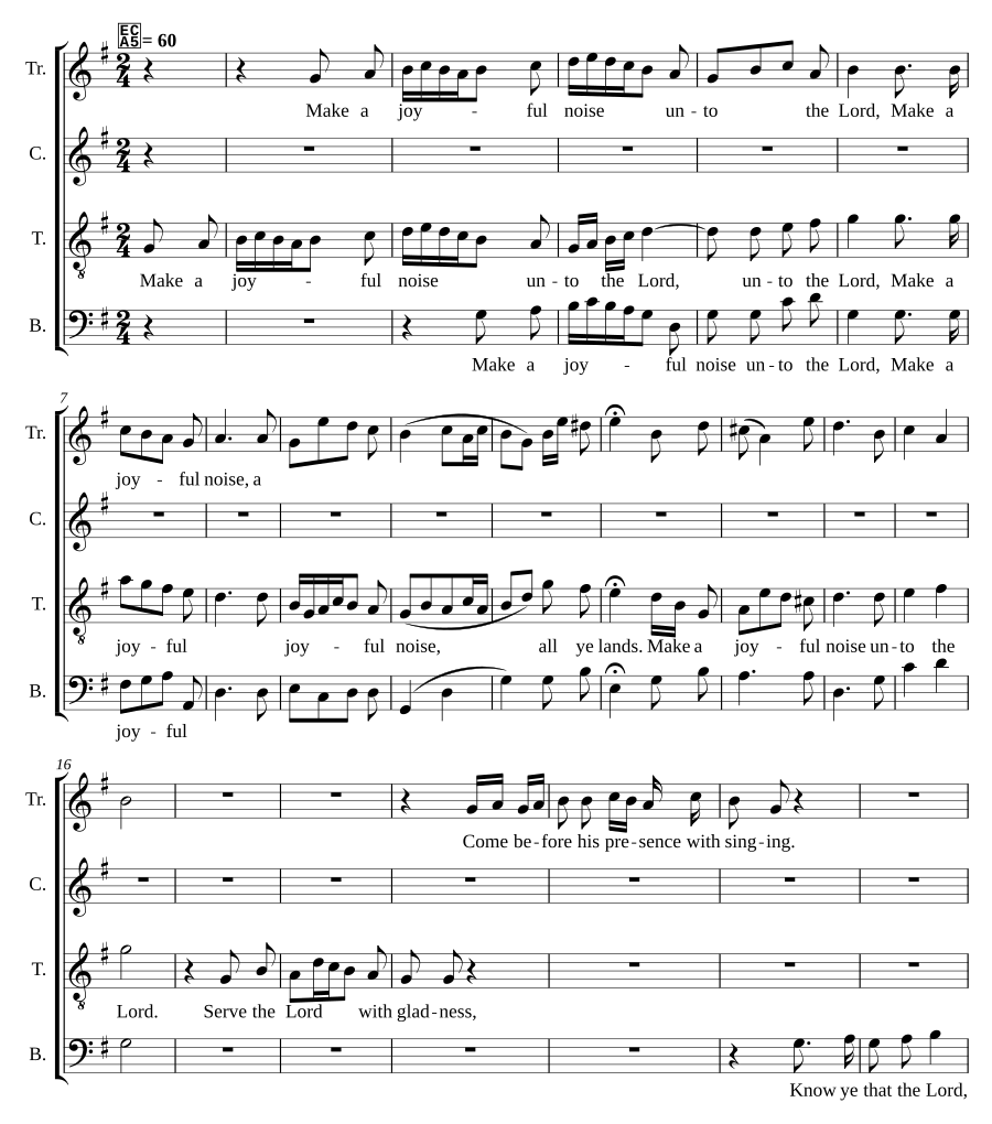 Make a joyful noise
