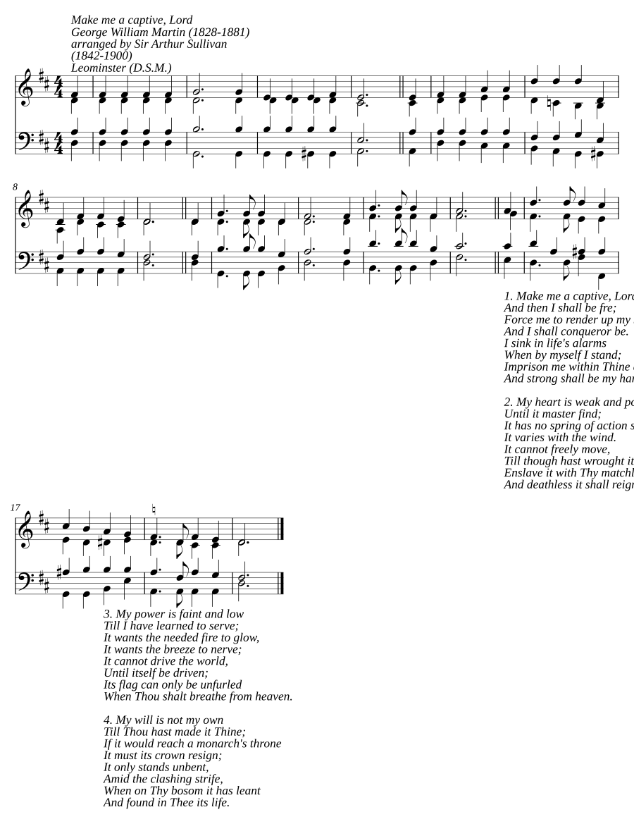 Make me a captive, Lord