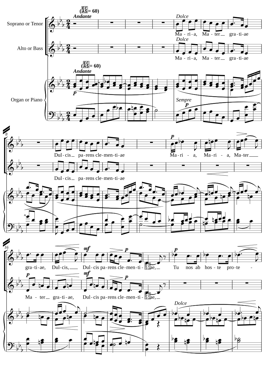 Maria, Mater gratiæ, Op. 47, No. 2