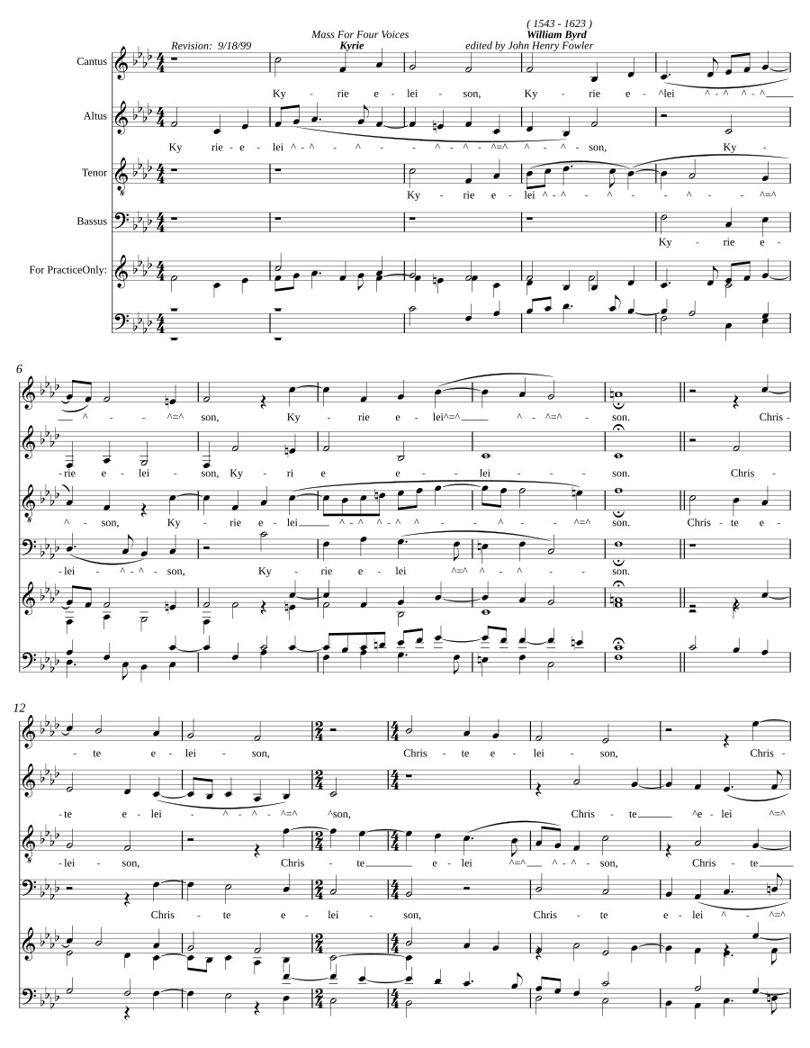 Mass for Four Voices