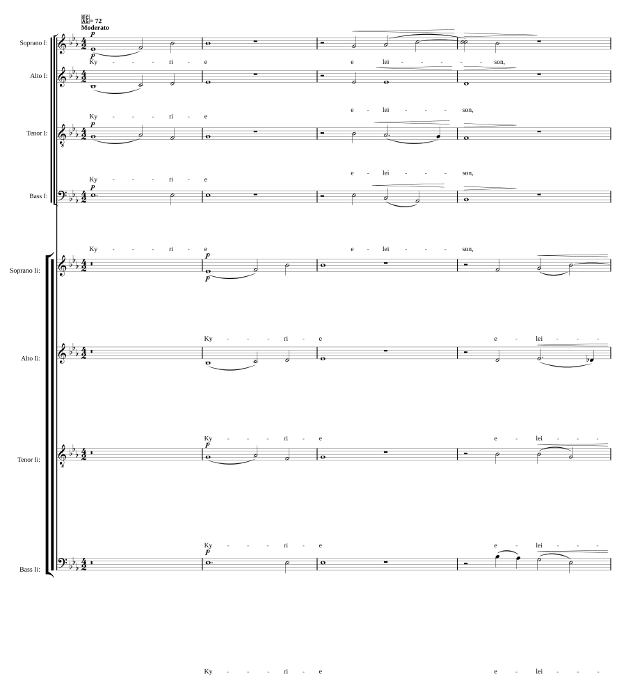 Mass in E flat, Op. 109 'Cantus Missæ'