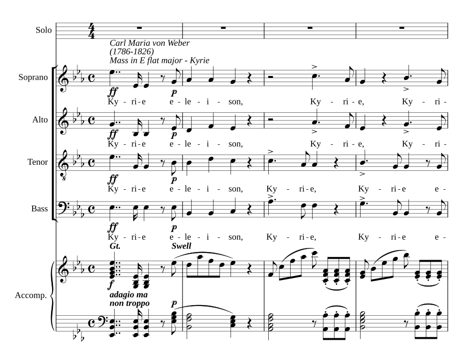 Mass in E flat major