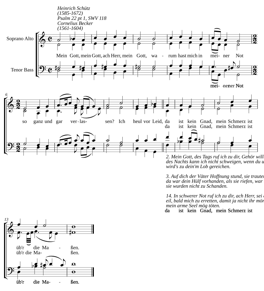 Mein Gott, mein Gott, ach Herr, mein Gott, SWV 118