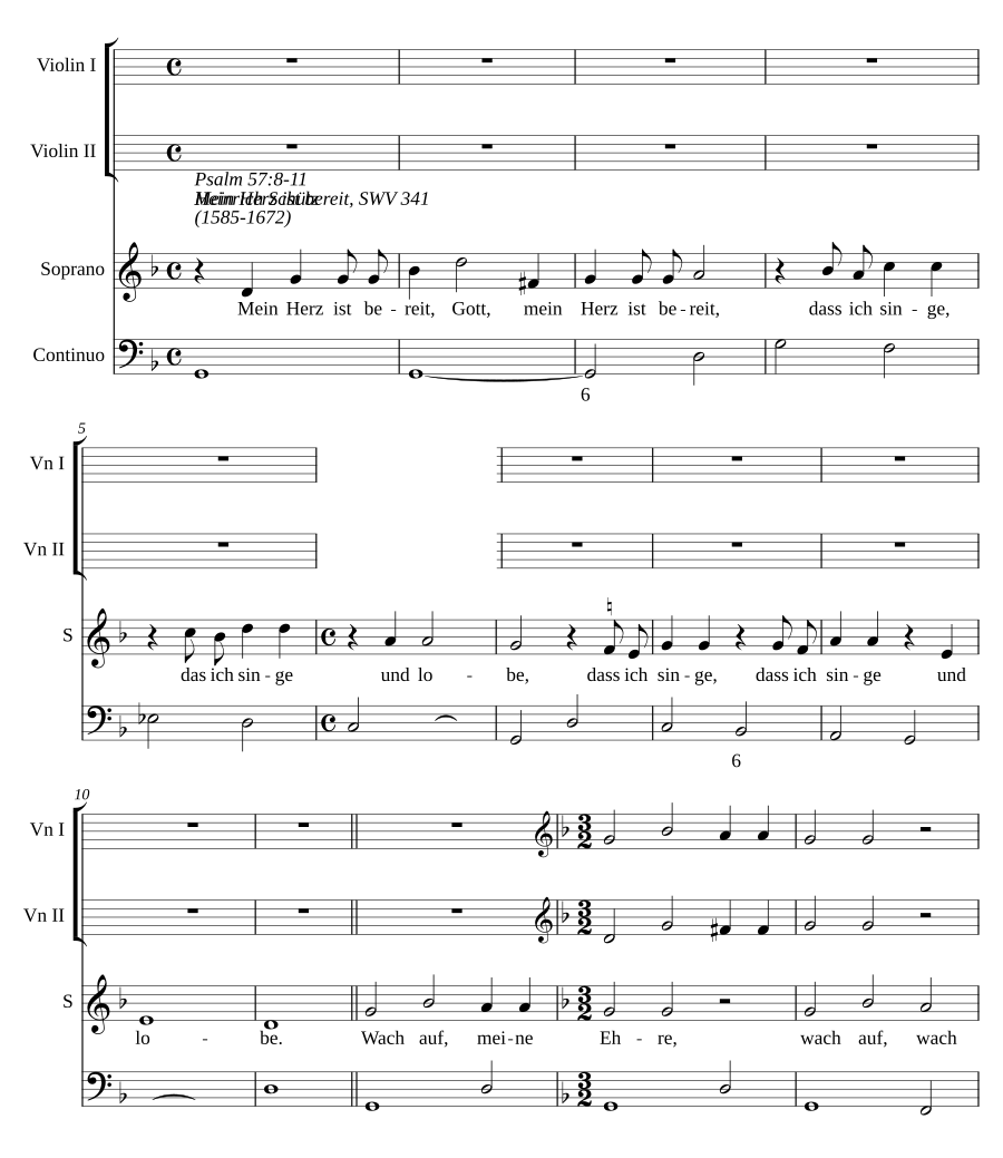 Mein Herz ist bereit, Gott, SWV 341