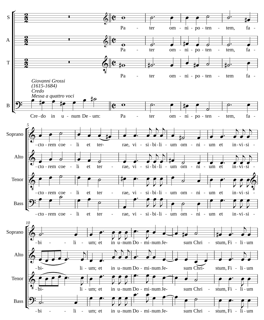 Messa a quattro voci