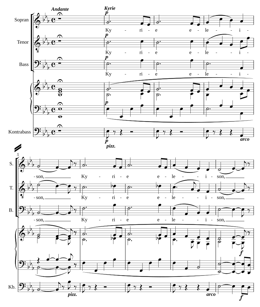 Messe brève à 3 voix in Es