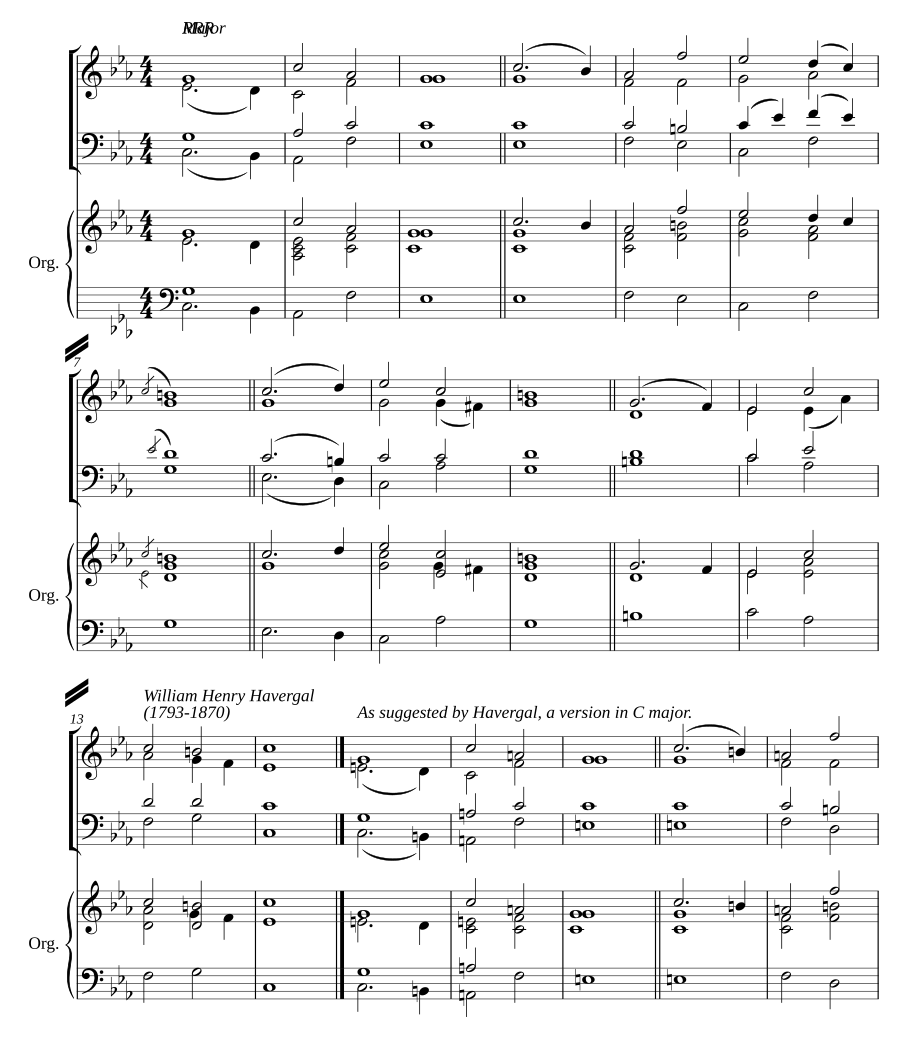 Double chant in C minor I