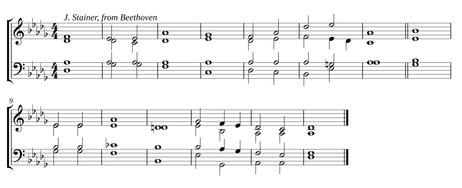 Double chant in D flat major