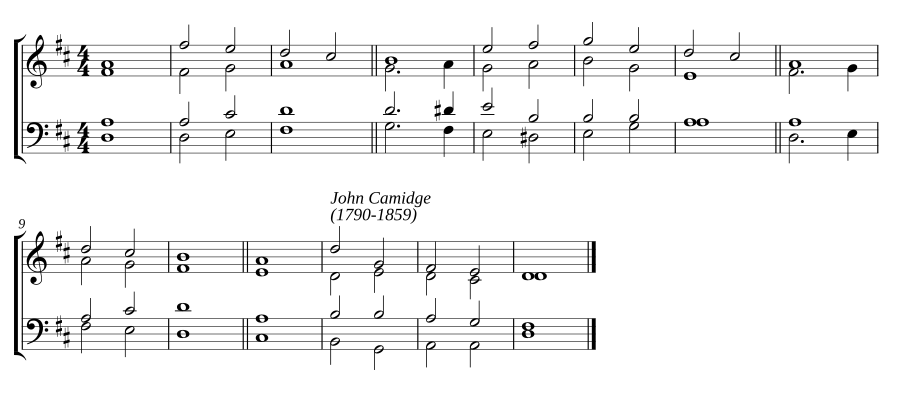 Double chant in D major