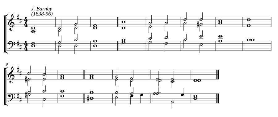 Double chant in D major