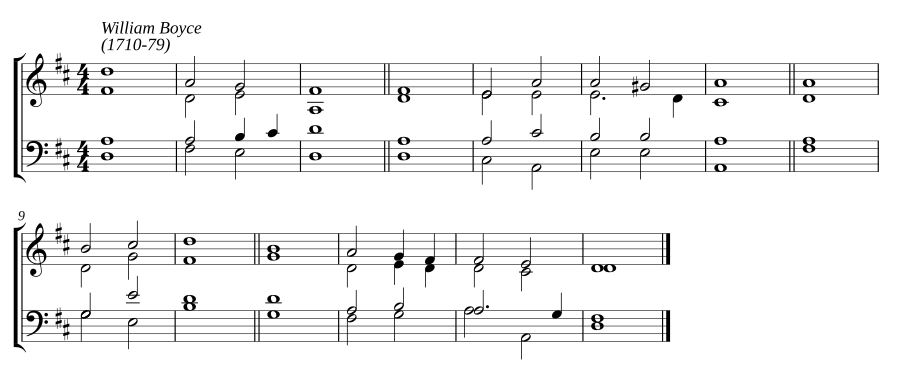 Double chant in D major