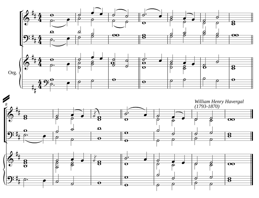 Double chant in D major IX