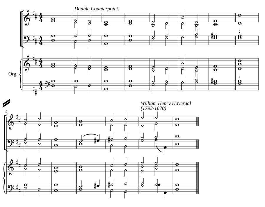Double chant in D major I
