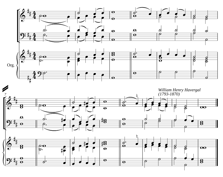 Double chant in D major VIII