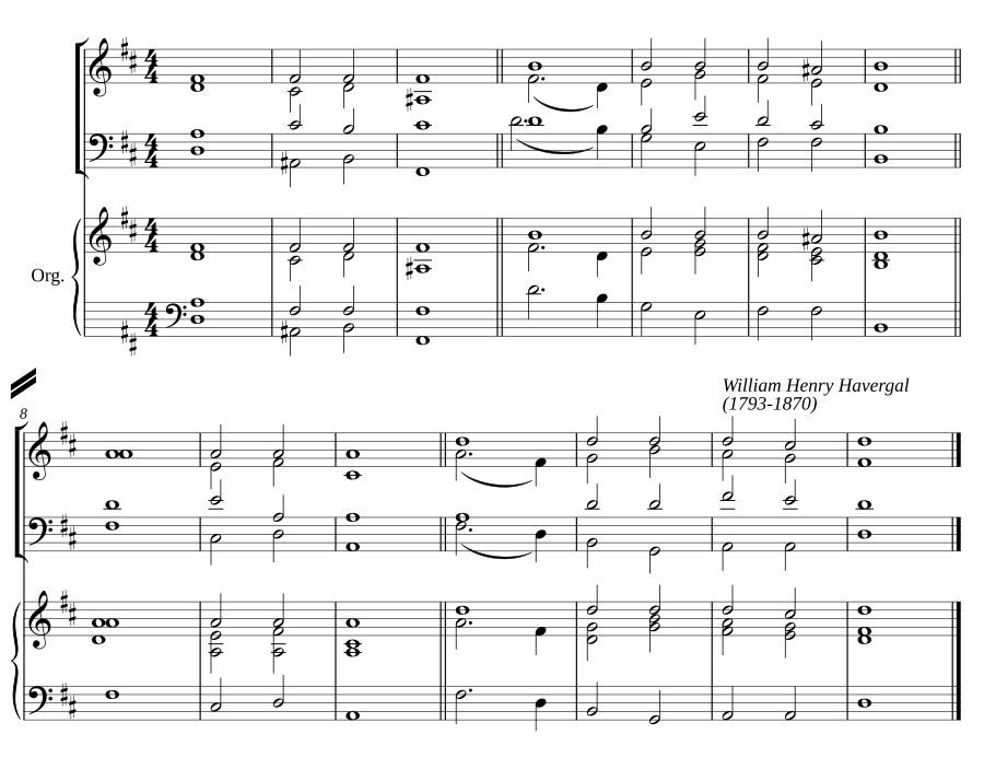 Double chant in D major VII