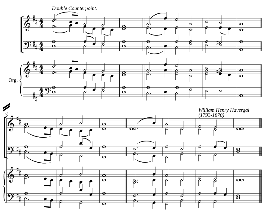 Double chant in D major VI