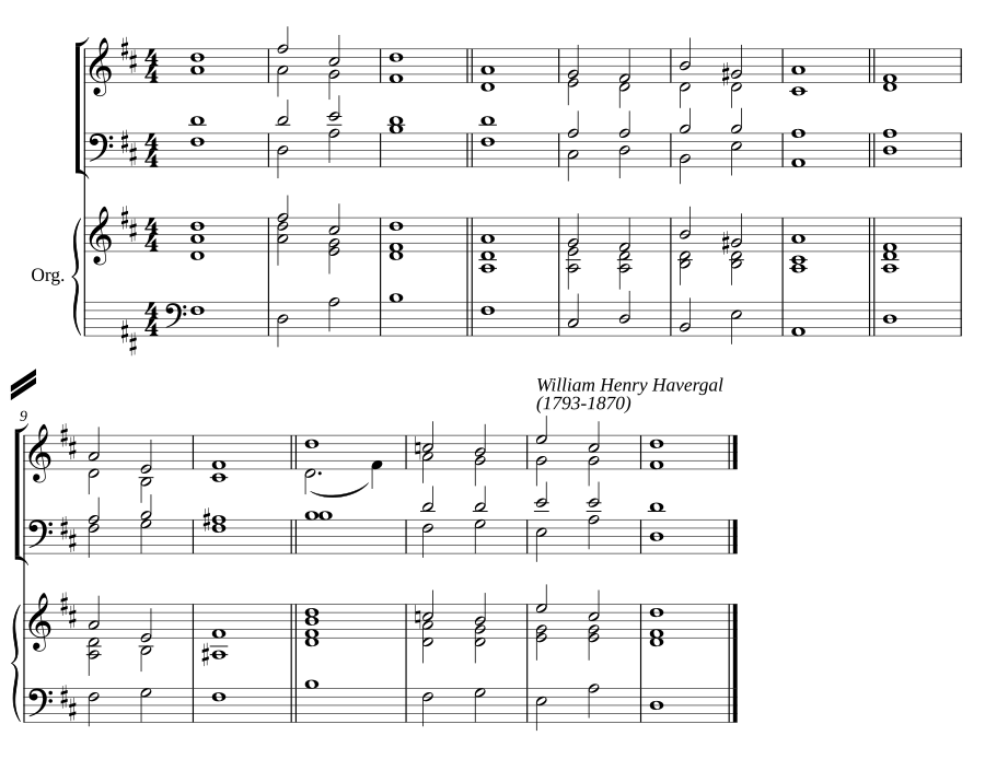 Double chant in D major V