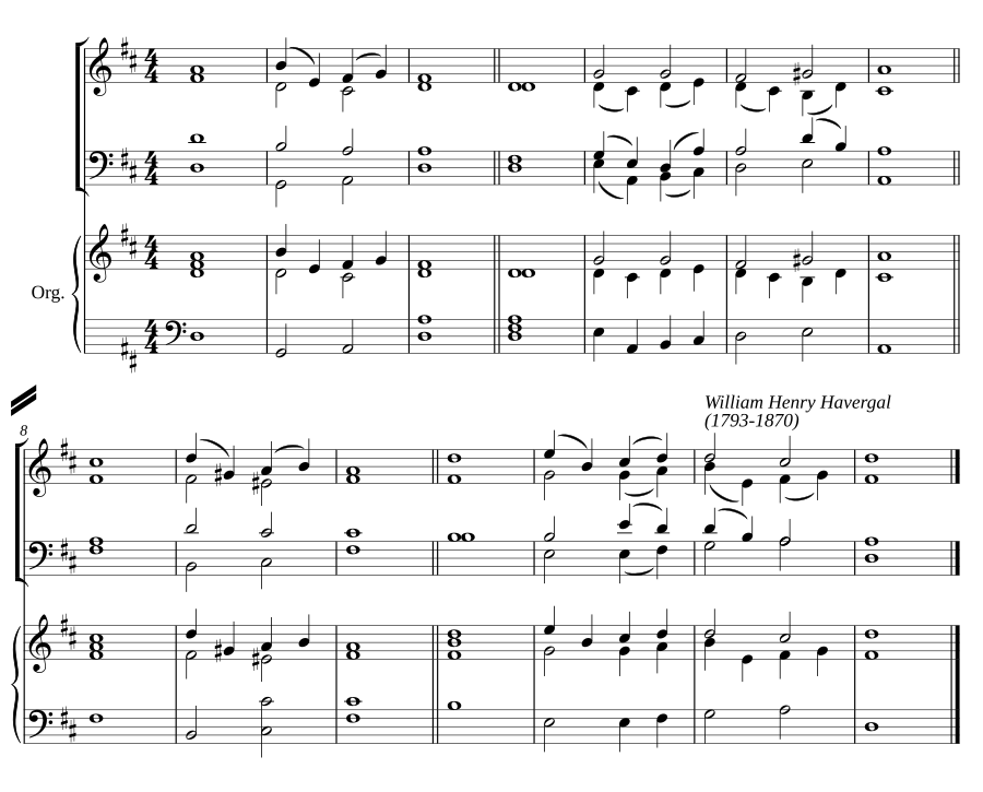 Double chant in D major XIII