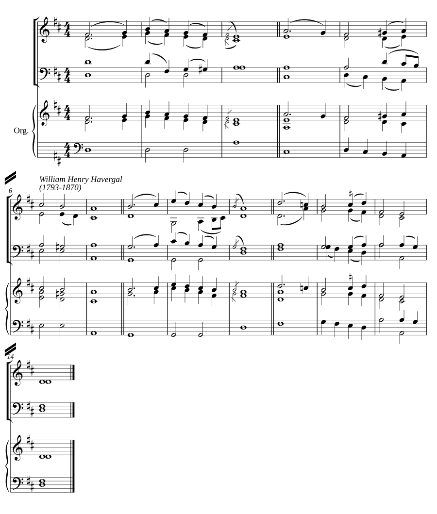 Double chant in D major XII