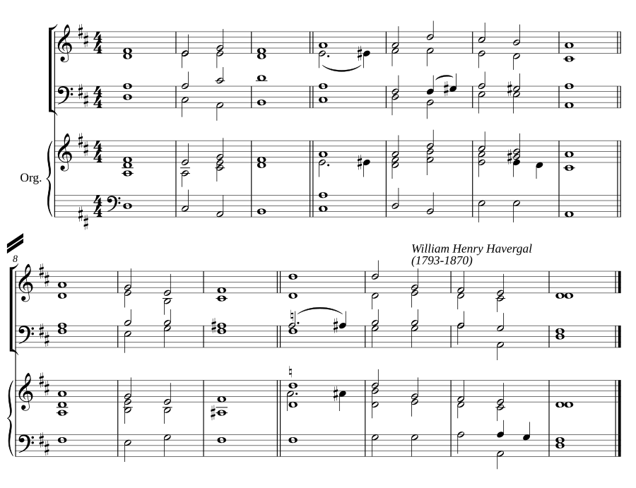 Double chant in D major XIX