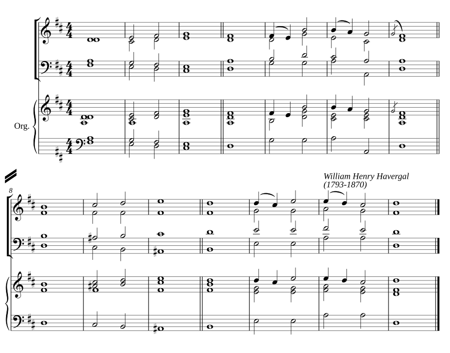 Double chant in D major XI