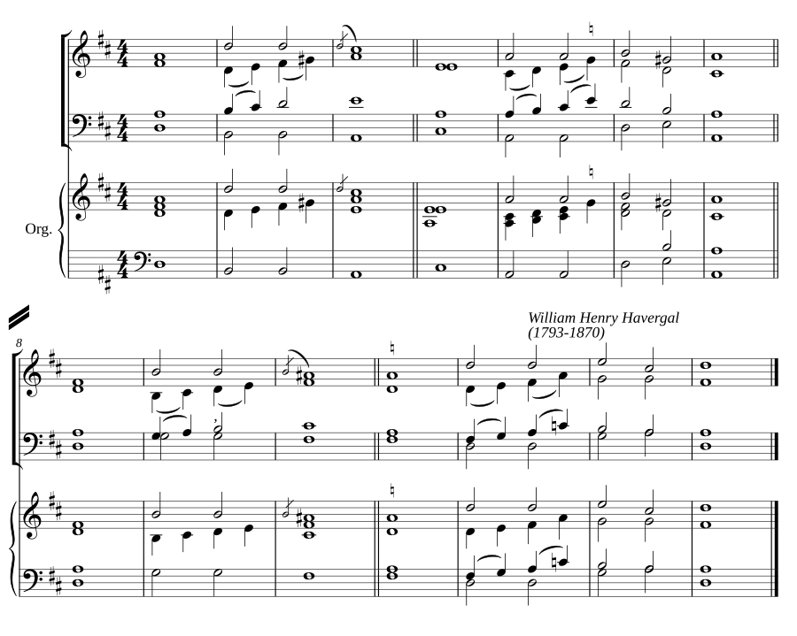 Double chant in D major XVIII