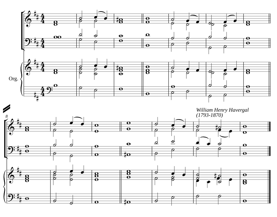 Double chant in D major XVII