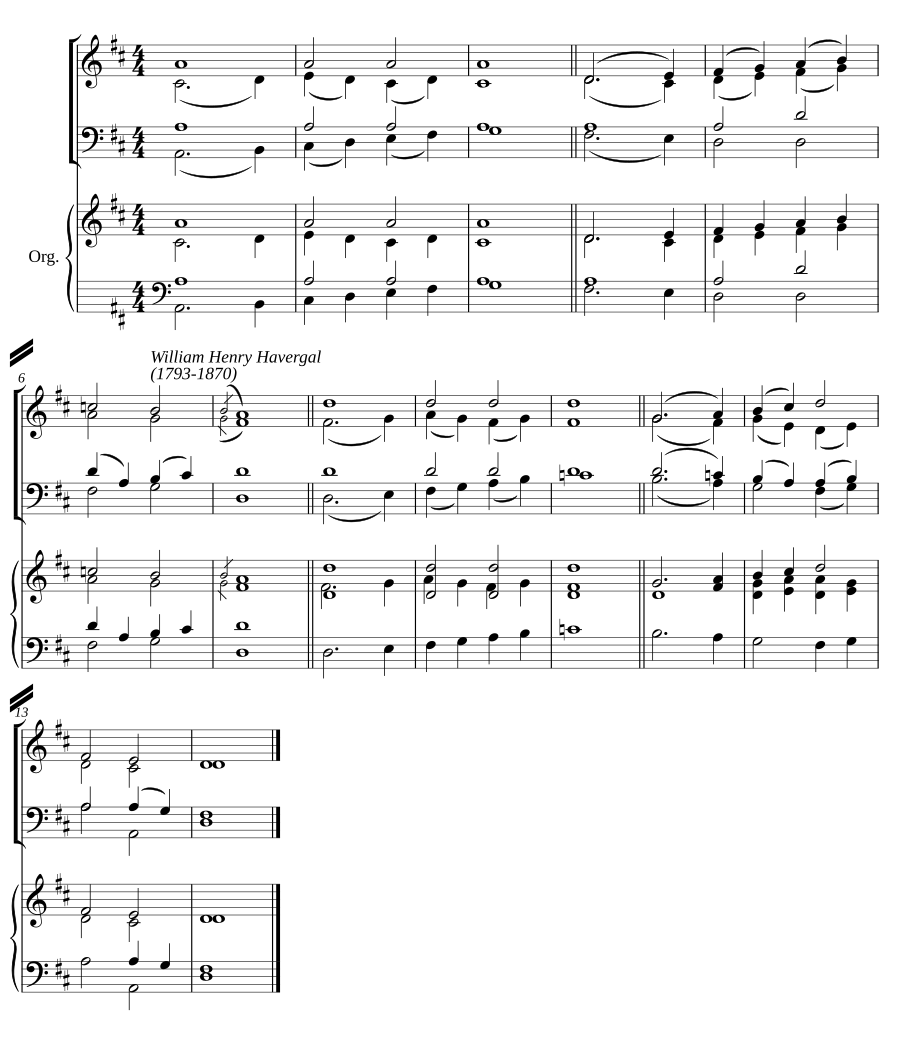 Double chant in D major XVI