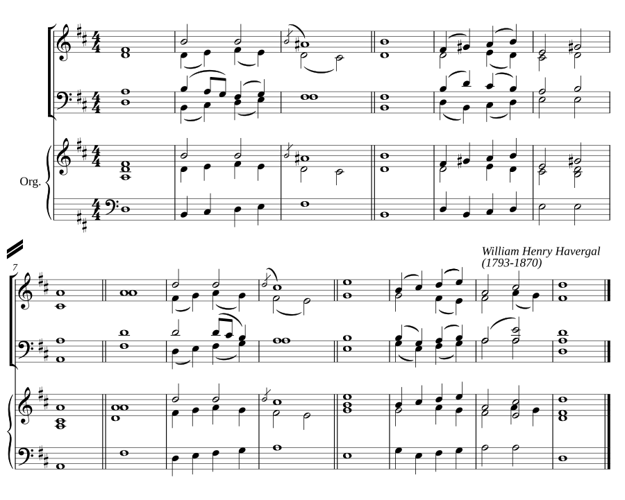 Double chant in D major XV