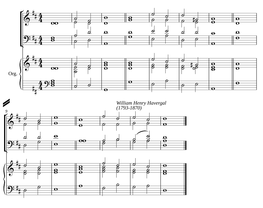 Double chant in D major X