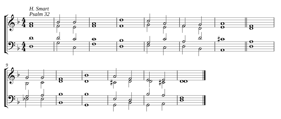 Double chant in D minor